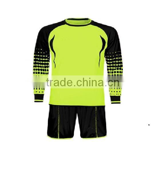 2016 latest design padded elbow goalkeeper uniforms