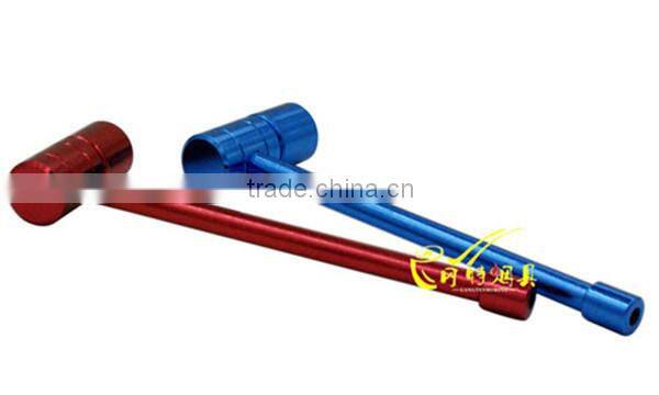 GT02089 The hammer shape mix color al metal smoking pipe