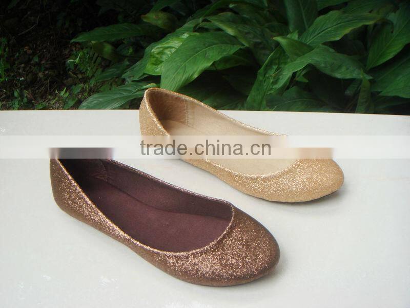 Gold glitter material women gender hot-sell flat dance jazz shoes