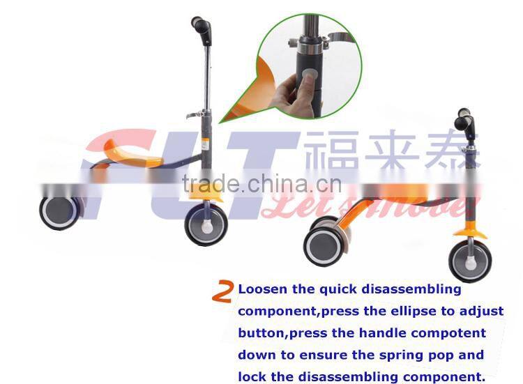 2015 new 2 in1 kids kick scooter with seat for cool riding