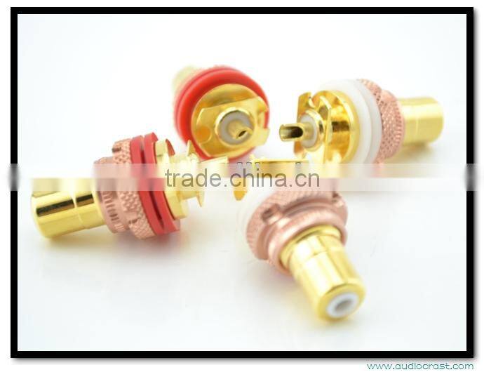 Audiocrast AS-103(G) High End Gold RCA Female Audio Plug RCA Socket RCA chassis