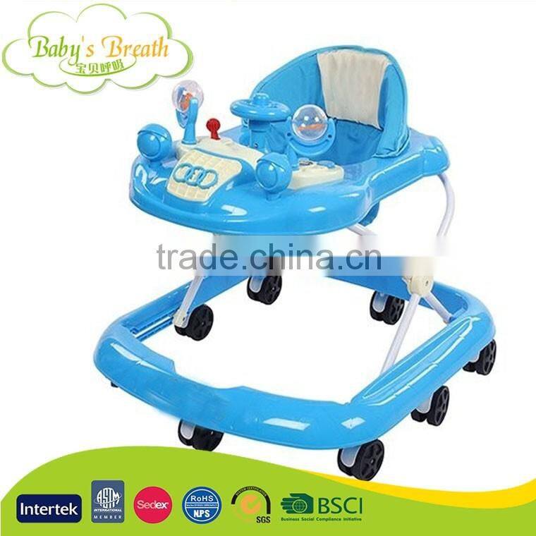 BW-42 Factory Sales 360 Universal Mute Wheel Good Quality Car Shaped Baby Walkers in China
