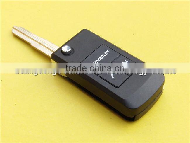 2 buttons remote flip folding key fob case for Chevrolet Lova