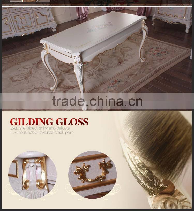 French Baroque Style Luxury Executive Office Desk/ European Classic Wood Writing Table/ Retro Furniture