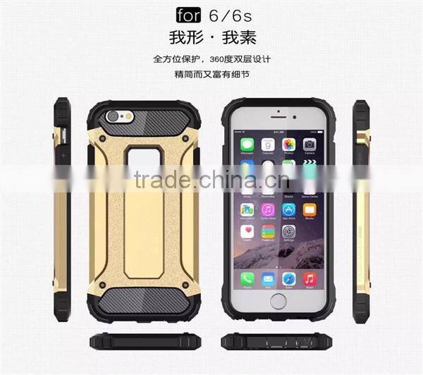 High end anti-shock tpu+pc hybrid combo case /cover with stand for samsung galaxy s7 plus