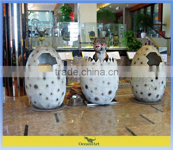 Hatched Dinosaur Emulational Glass Fibre Dinosaur Egg