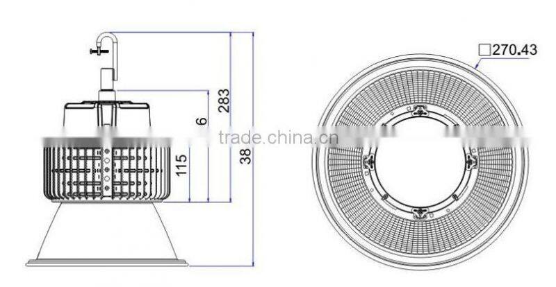 Lumileds Meanwell 150W High Bay Industrial LED Light