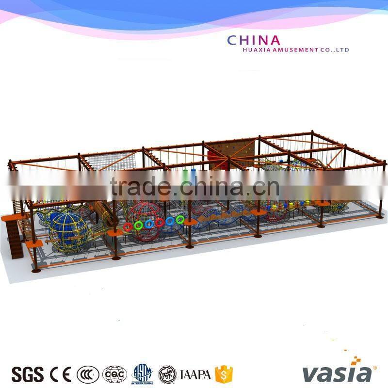 2016 hot selling climbing rope course indoor playground equipment for traning