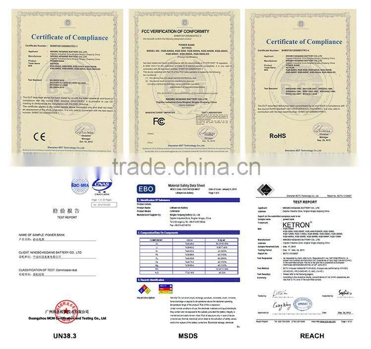 Li-ion Polymer Mobile Emergency Backup Power Bank 4000mAh