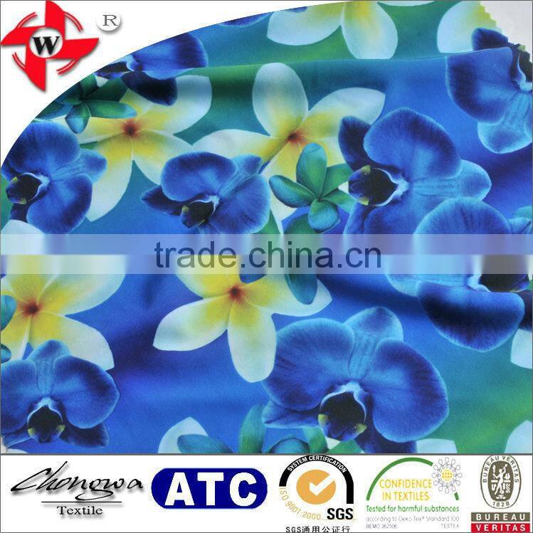 stretch dry fit printing flowers muslim dress fabric
