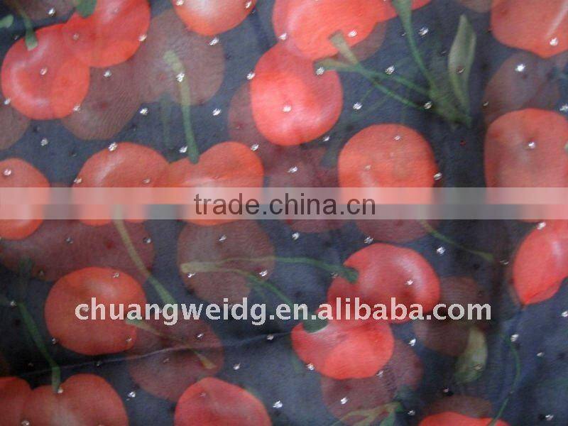 Beautiful printed chiffon fabric