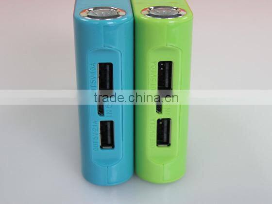 mobile phone charger led torch light portable power bank