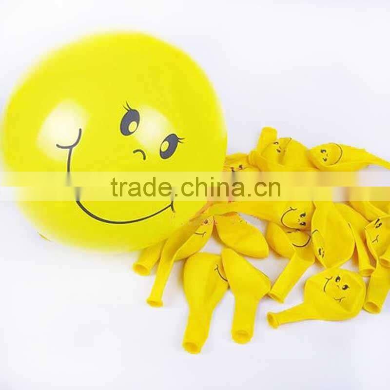 Colorful Smile Face Latex Balloon 10Inch Round Latex Balloon