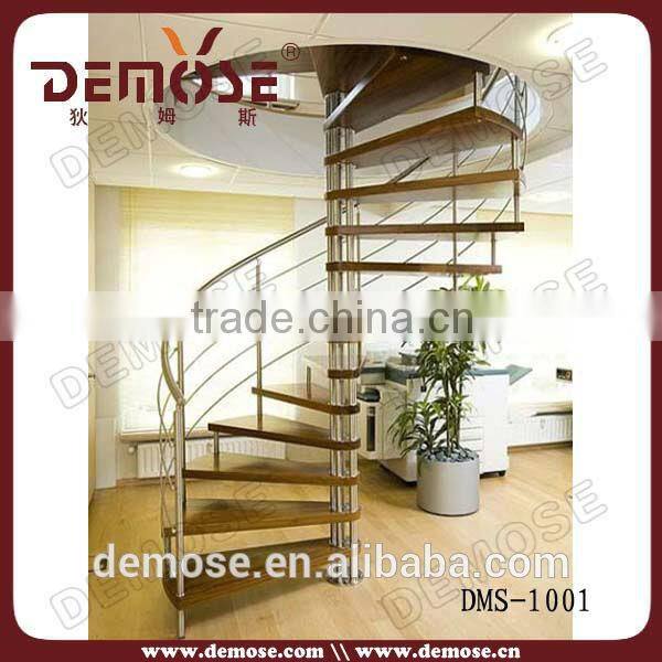contemporary iron wood spiral/helical staircase for hotel