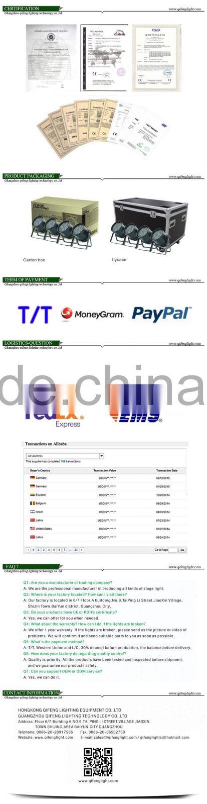 3W*36PCS RGBW High Power Led Par 64 Light