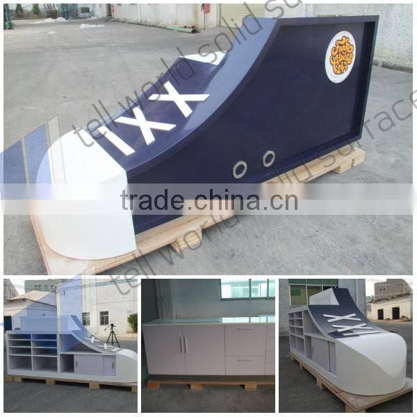 Customized for clients reception counter/office reception desk/used reception desk