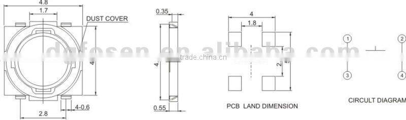 miniature tact switch for mobile phone TS-1501