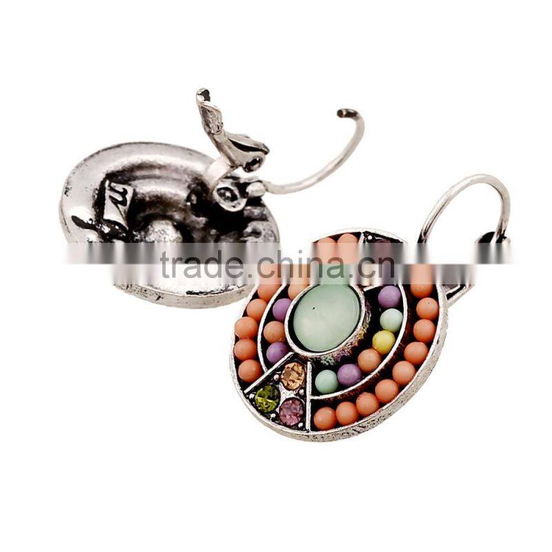 Fashion Earring Jewelry Best Sale Seed Bead Shinney Gemstone Hoop Earring Fashion Jewelry