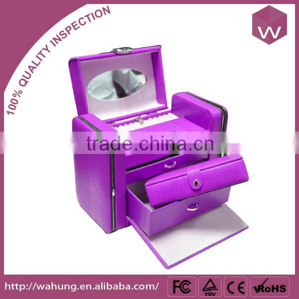Promotional PU Jewellery Packing Boxes & Brown Jewellery Packing Box Drawer Mirror For Sale