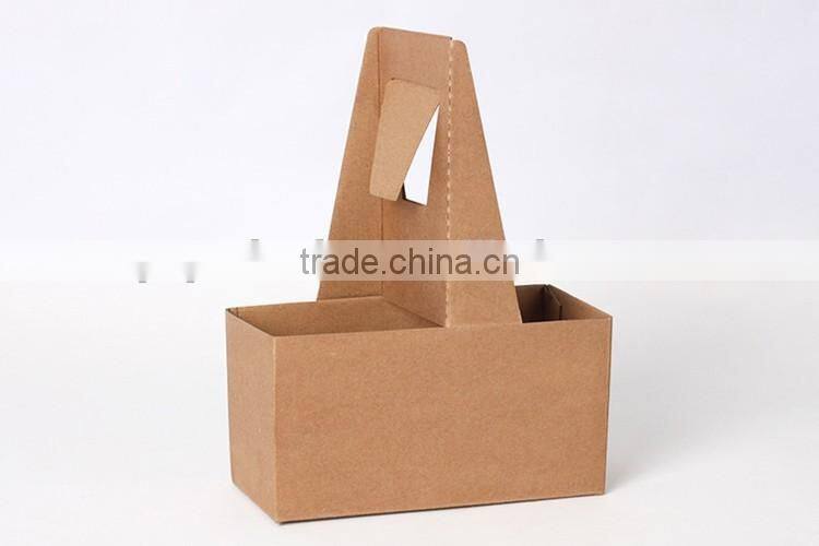 wholesale high quality take away paper cup carrier tray holder corrugated paper material