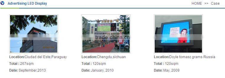 Full Color Tube Chip Color and 10mm Pixels led outdoor sign for commercial use