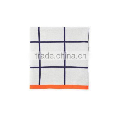 Knit Single Blanket-Pale grey marle