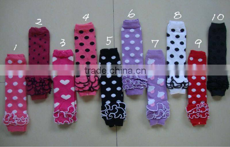 100% COTTON Baby Leg Warmer Chevron Zig Zag Leg Warmers with Ruffles