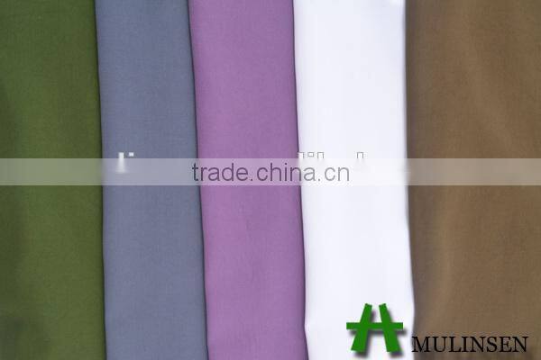 Mulinsen textile cheap dyed wool peach 100% polyester fabric wholesale