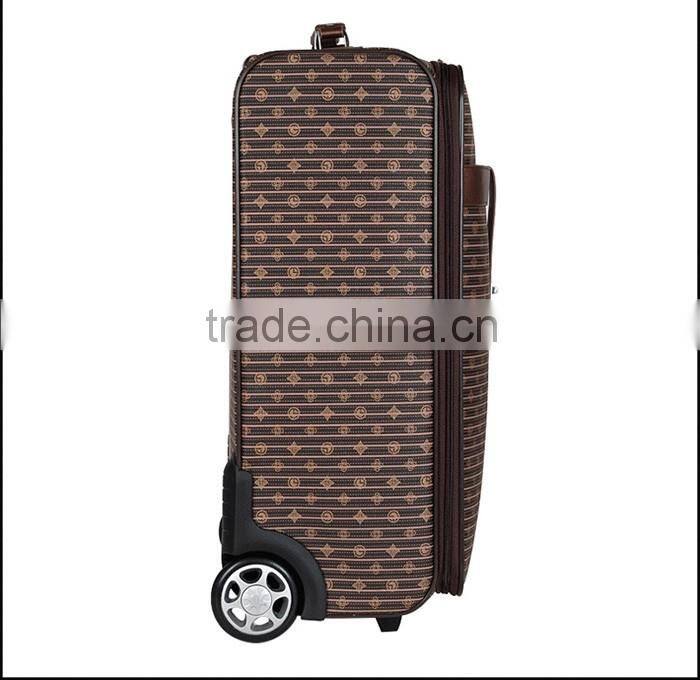 New designed PU travel luggage bag with printing