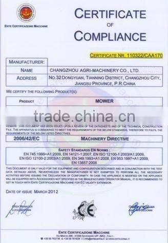 Light-duty EF series Flail Mower with CE certificate