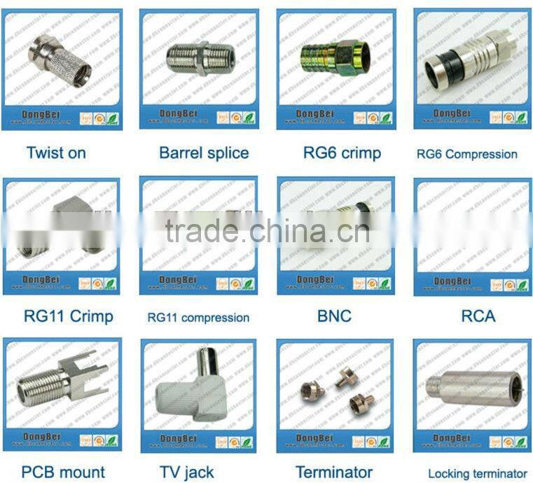 TV Cable RG59 RG60 F male Compression Connector