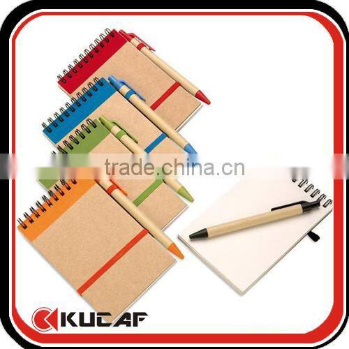 Custom kraft notebook with pen for school & office