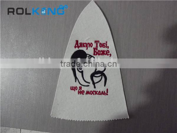 2015 cheap wool felt sauna hat embroidery sauna hat