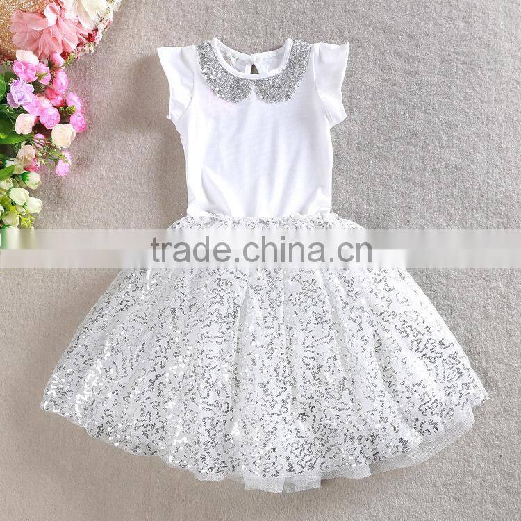3 Colors Sequins Girls Tshirt & Tutu Skirt