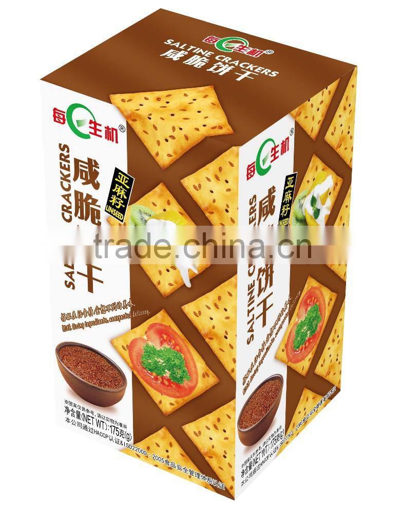 175g Saltine Biscuit/Crackers(linseed flavour)