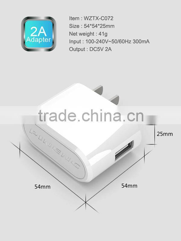 5V Mobile Phone USB Charger Adapter For Iphone UL FCC CE Approved