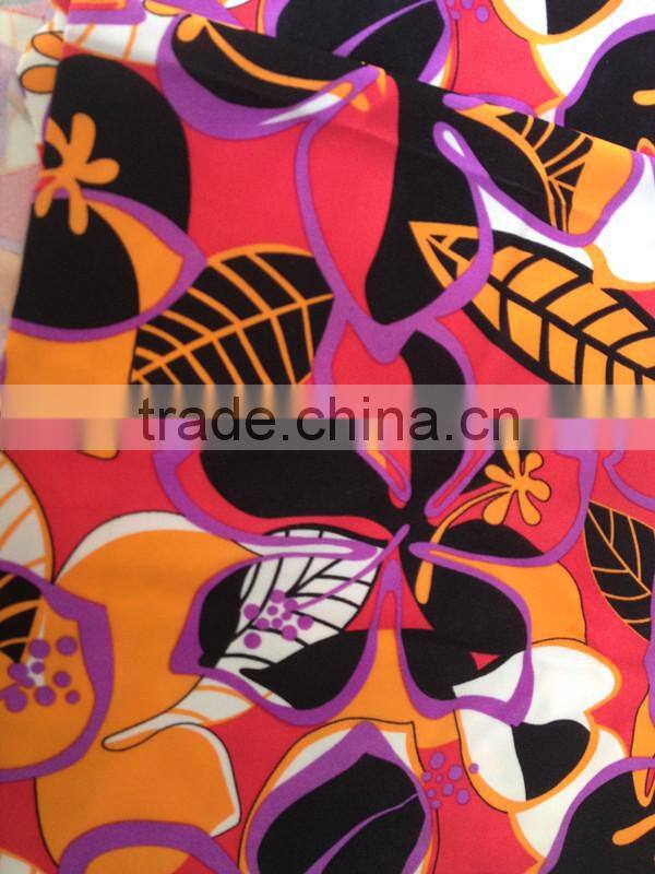 Printed Polyester and Spandex Plain Knitting Fabric Used for swimwear fashion