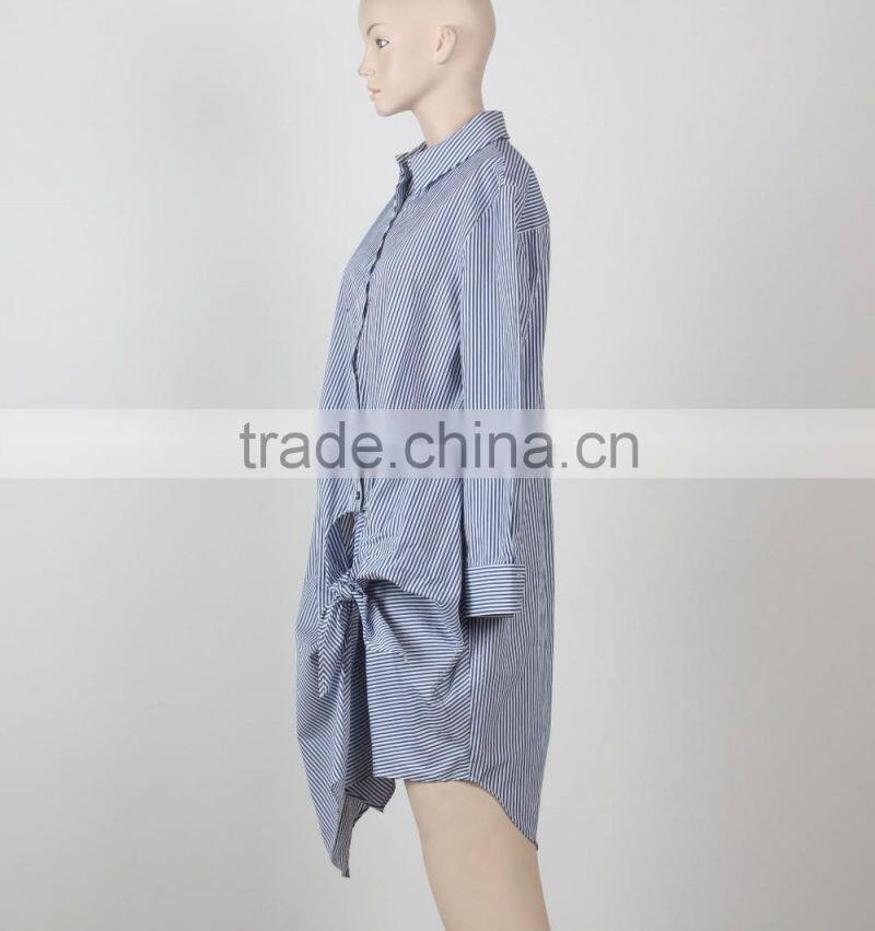 woman dresses new summer 2016 short sleeve shirt dress cotton chiffon fabric Fluqi Appare