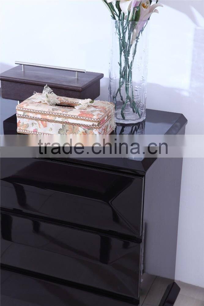 E1MDF black high gloss cabinet specific used dressing desk for bedroom furniture