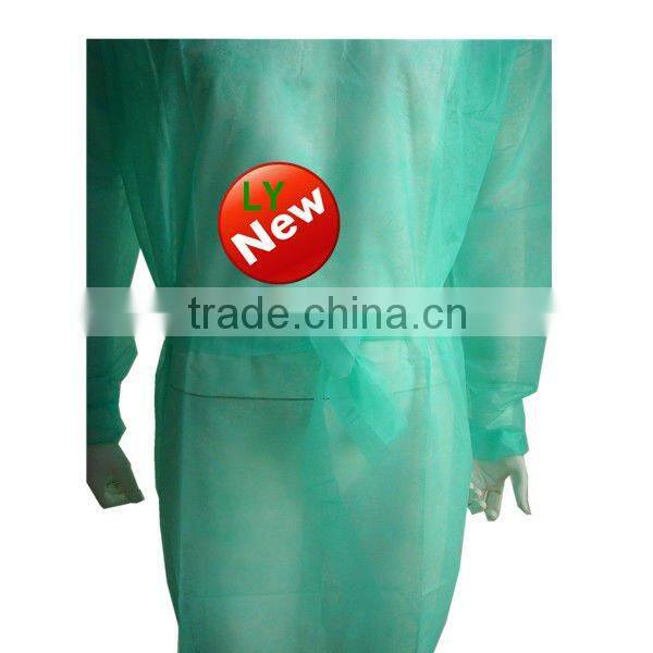 2012 light green sterile long sleeve surgical disposable gowns