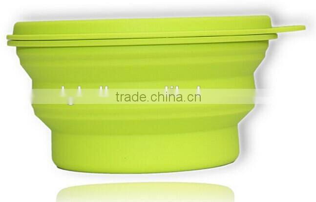 Microwave Oven Safe Silicone Collapsible Snack Box Lunch box Collapsible Snack Box travel bowl