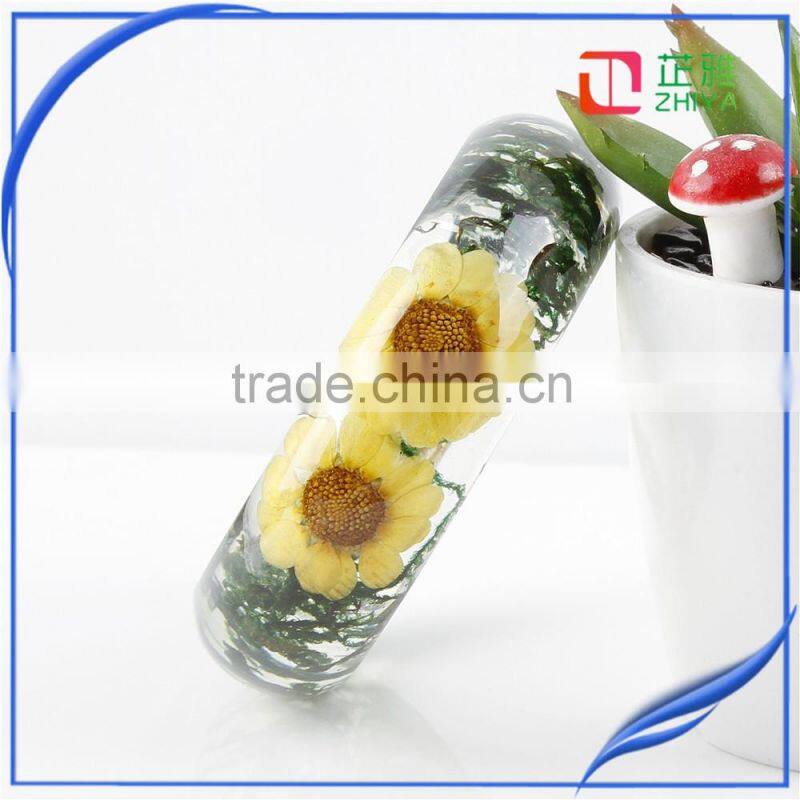 2016 Pressed Dried Real Flowers Clear Resin Bracelet Bangle for Women