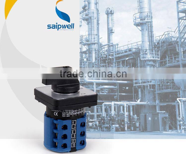 Saip/Saipwell 4 Pole 3 Position Rotary Switch 220V (LW26-20)