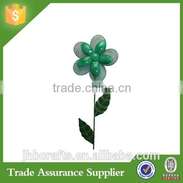 special design wrought iron flowers and leaves metal garden stakes