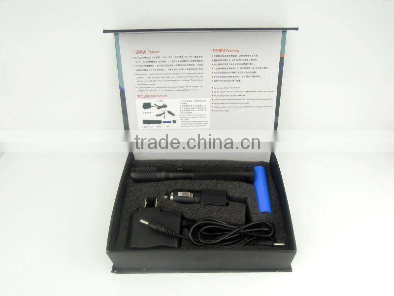 High power 1pc 3W LED Flashlight Rechargeable Torch