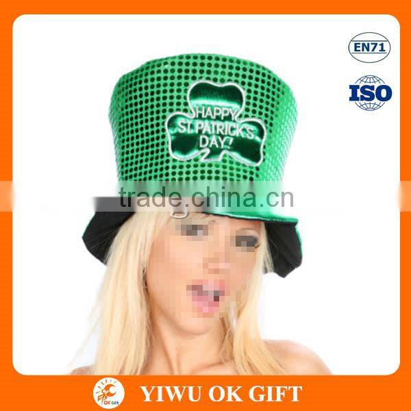 Yiwu Factory Party Decorations Shamrock Top Hat