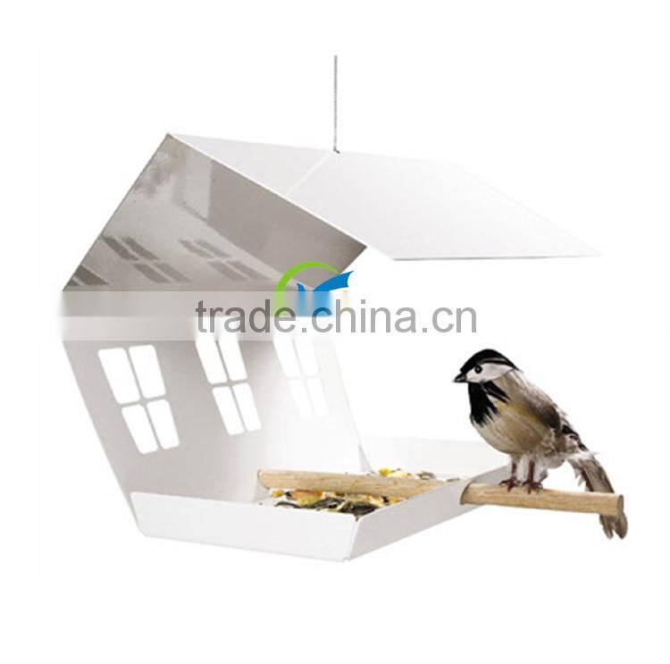 House shaped multi-purpose lovely metal bird feeder