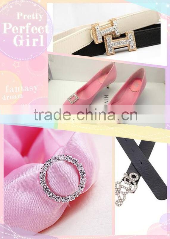 Hot sales Unique Designs Popular Crystal Decorative Belt Buckle with Rhinestone for Garment Accessory in Bulk