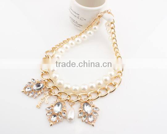 Hot Selling Pearl Choker Collar Vintage Pendant Statement Necklace Women Necklaces & Pendants Fashion Necklaces for Women 2014