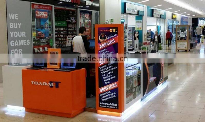 Cell phone accessories kiosk& cell phone kiosk in shopping mall.